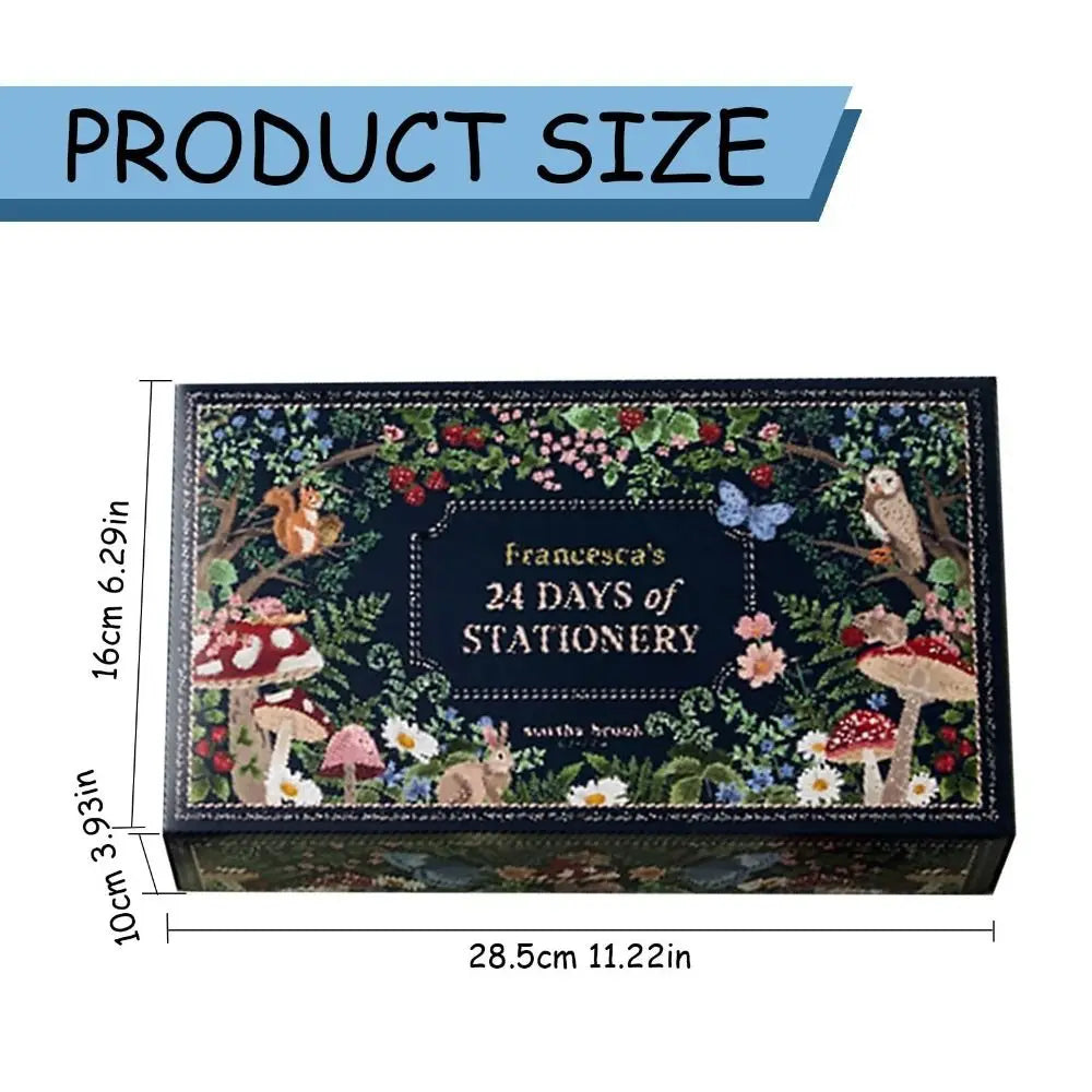 Winter Woodlands Design Christmas Countdown Calendar Stationery Supplies Collectible Presents Stationery Advent Calendar 24 Days