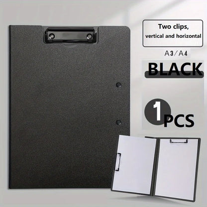 1Pc A4 File Folders, Documents Organizer, Clipboard with Cover, Paper Folder for Business & School, Stationery & Office Supplies