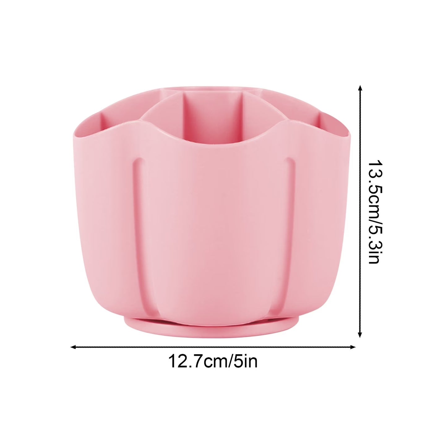 Pencil Pen Holder for Desk, 6 Slots Desktop Organizer, Cute Pen Organizers Stationery Supplies for Office Home & Art Supply(Pink)