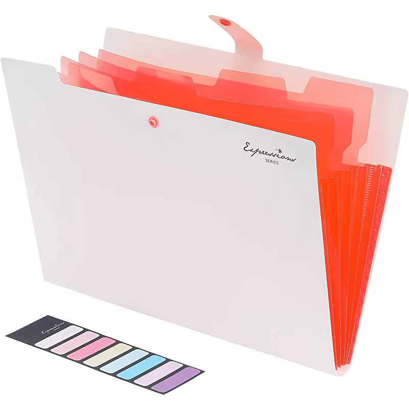 Expanding File Folder,5 Pocket Folders for Documents,Portable Paper Organizer for School Office Supplies,A4 Size