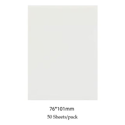 50 Sheets Creative Transparent PET Waterproof Sticky Notes Notepads - School Stationery & Office Supplies
