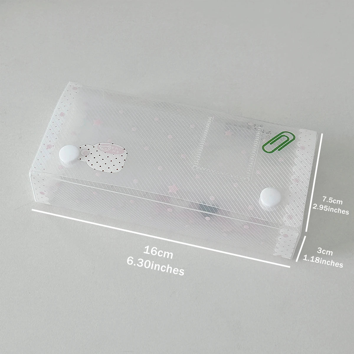 Polka Dot Pencil Box Storage Container Ins Cute PP Twill Organizer for Desk School Kawaii Stationery Supplies