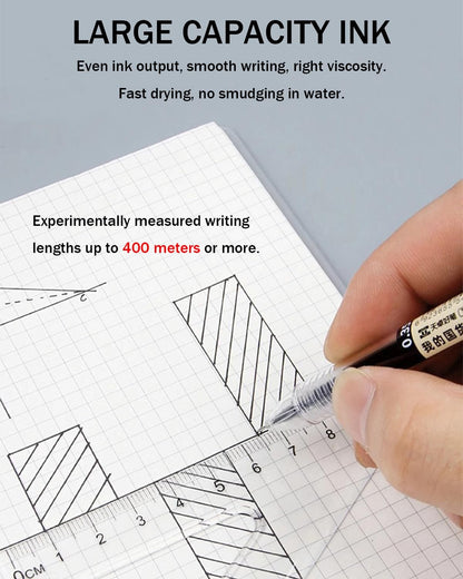 3 Pcs Japanese Pens Stationery, 0.35Mm Capped Gel Pens Extra Fine Point (Black)