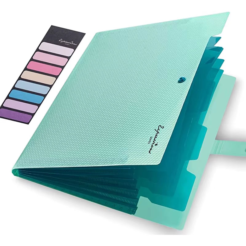 Expanding File Folder,5 Pocket Folders for Documents,Portable Paper Organizer for School Office Supplies,A4 Size