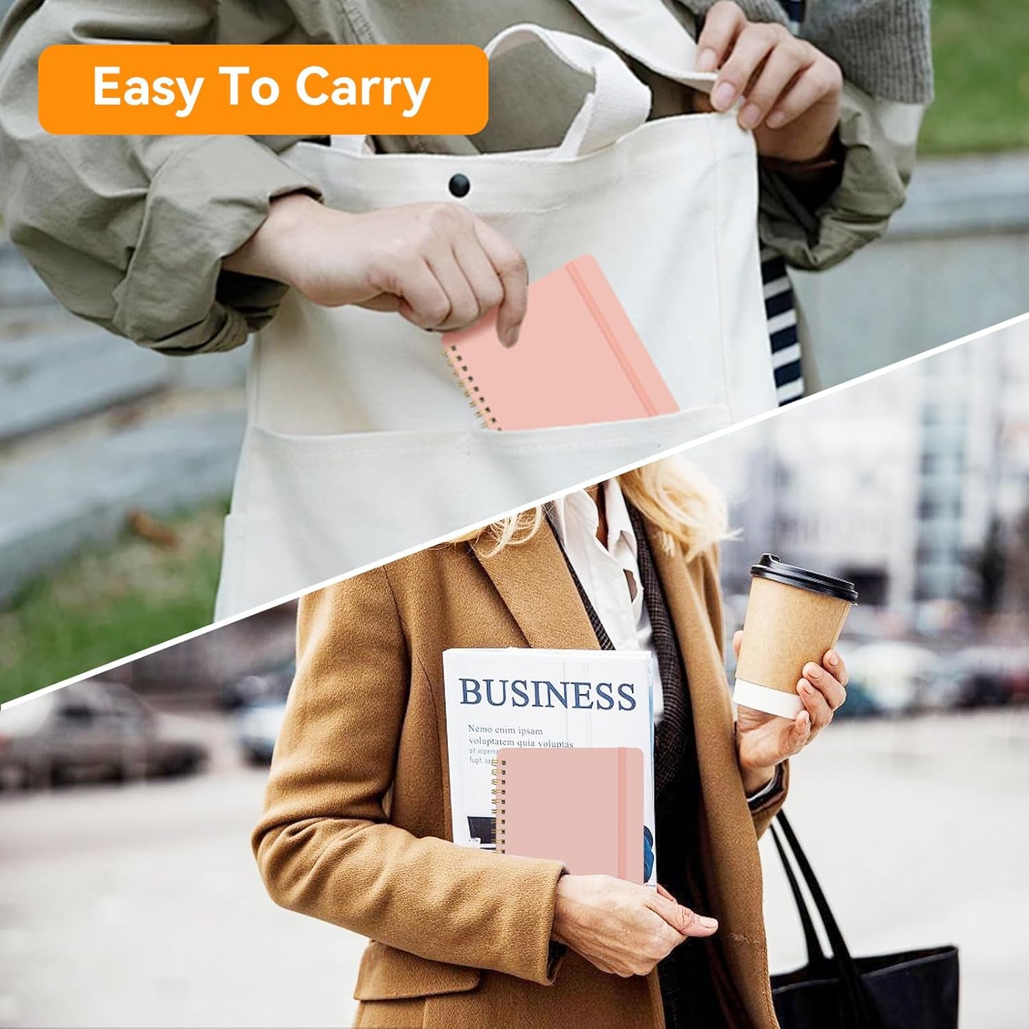 4 PCS Small Spiral Notebook 5X7, Spiral Journal Notebook, Notebooks for Work, Note Taking, School, Small Notebooks 5X7 with Strap, Cute Notebooks for Women 50 Sheets