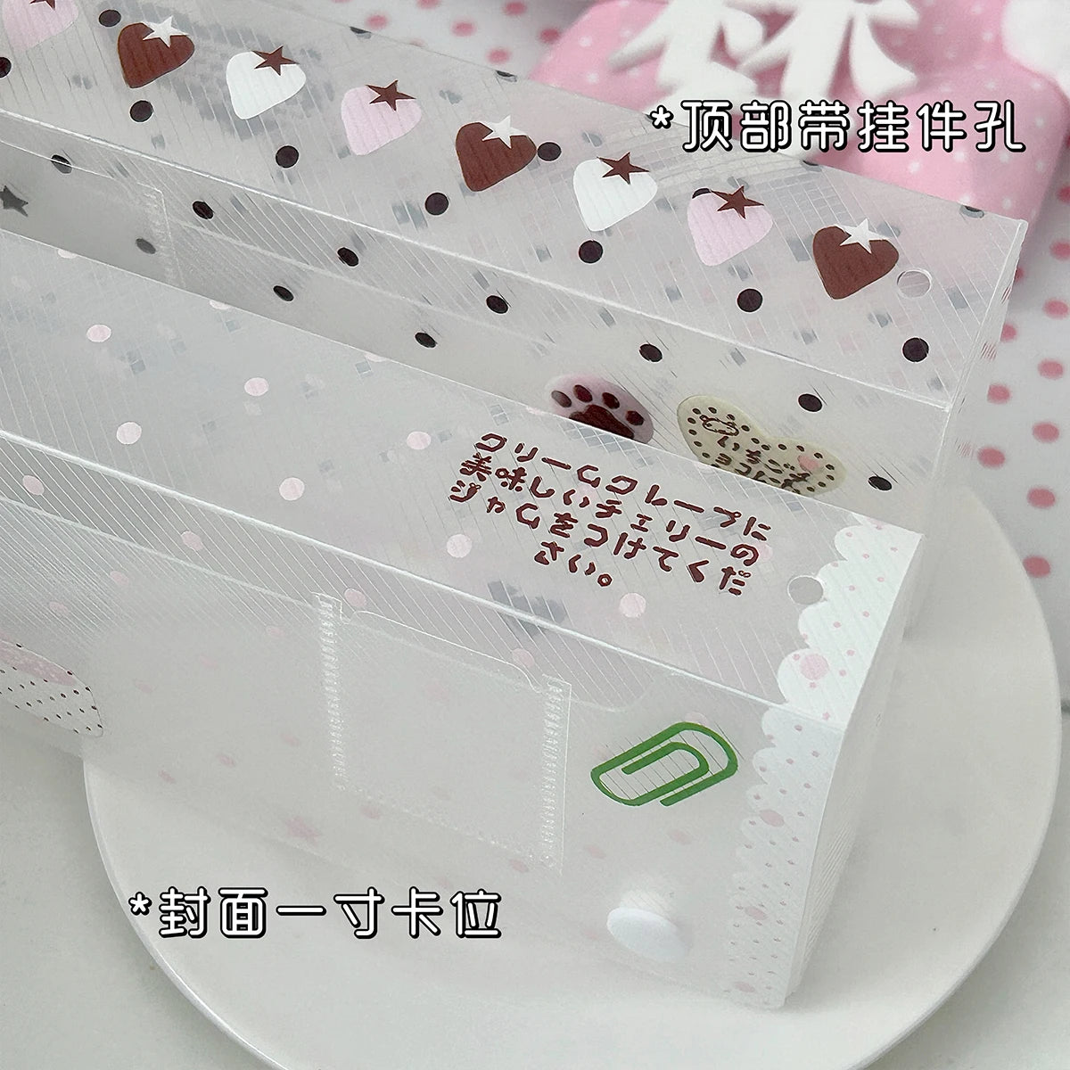 Polka Dot Pencil Box Storage Container Ins Cute PP Twill Organizer for Desk School Kawaii Stationery Supplies