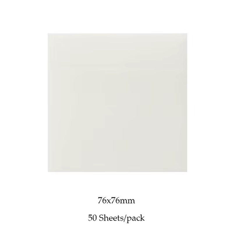 50 Sheets Creative Transparent PET Waterproof Sticky Notes Notepads - School Stationery & Office Supplies