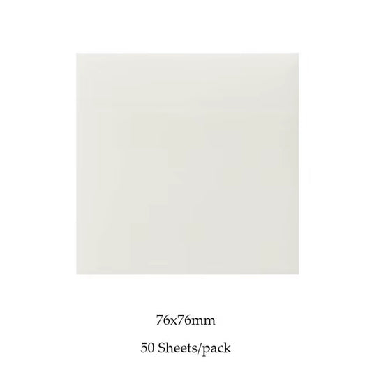 50 Sheets Creative Transparent PET Waterproof Sticky Notes Notepads - School Stationery & Office Supplies