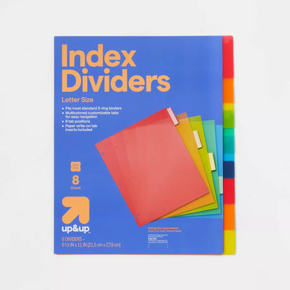Plastic Letter Index Dividers - Up&Up
