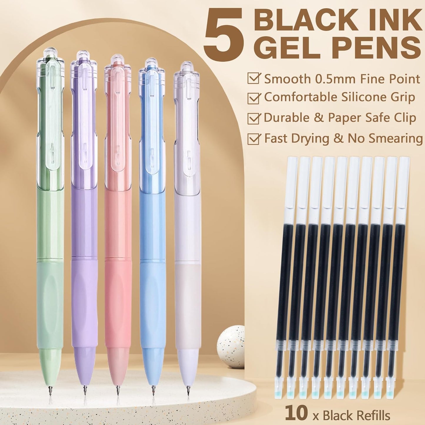 62PCS Aesthetic School Supplies, Cute Back to School Supplies College Essentials Preppy Stationary Set with Large Pencil Pouch Case, Pastel Highlighters Gel Pens Mechanical Pencils for Student Girls