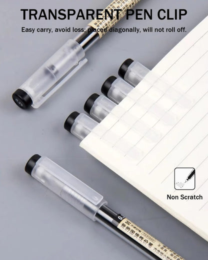 3 Pcs Japanese Pens Stationery, 0.35Mm Capped Gel Pens Extra Fine Point (Black)