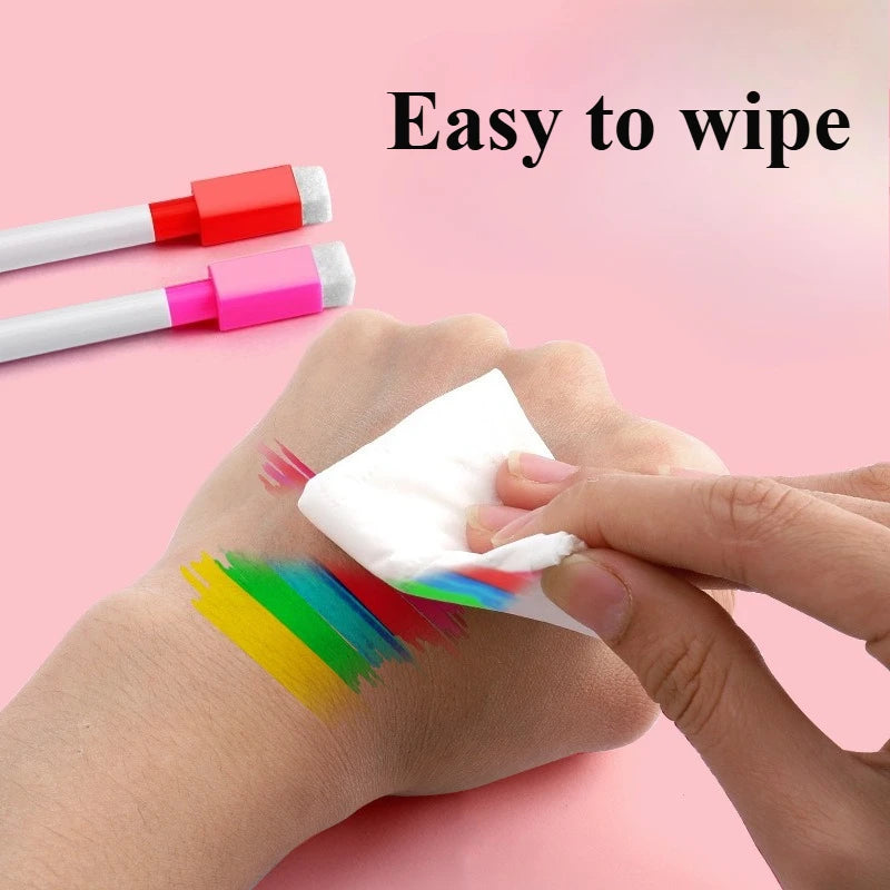 8Pcs/Set Erasable Nonmagnetic Whiteboard Marker Pens Office Stationery Supplies