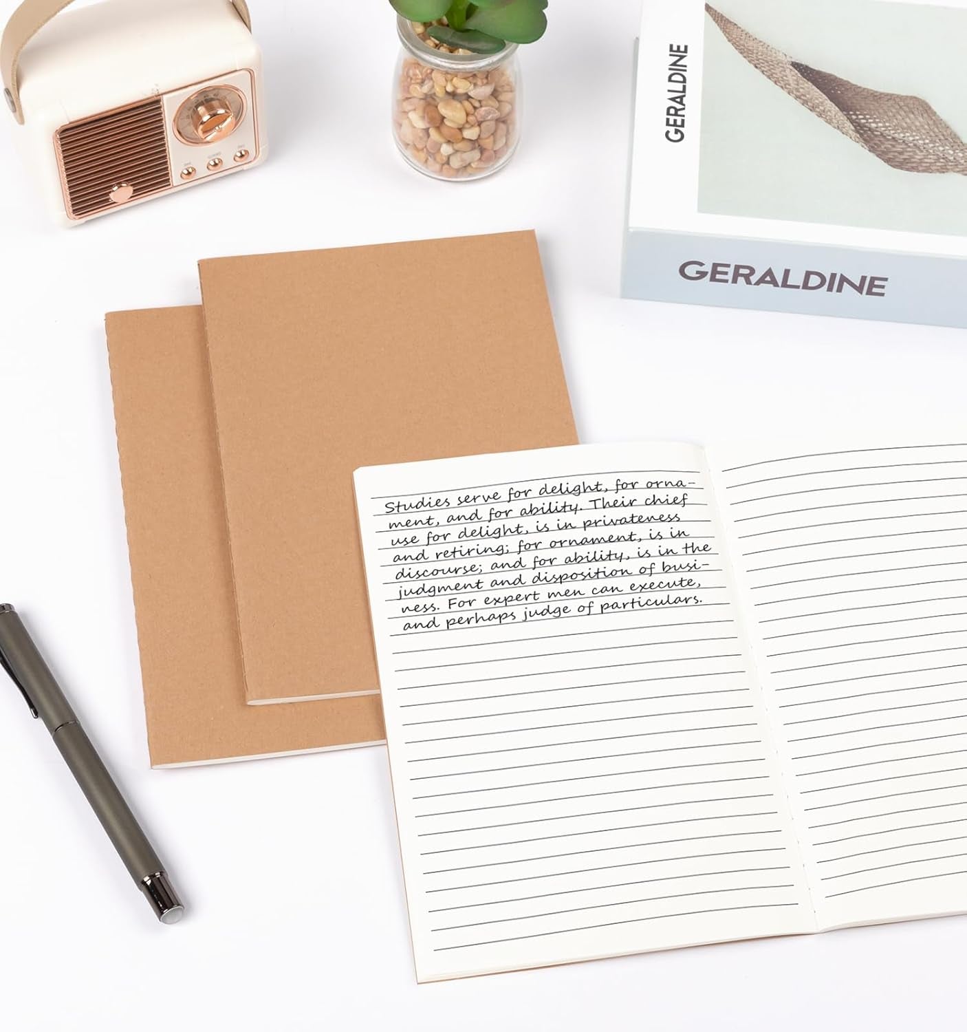 60 Pack A5 Ruled Lined Kraft Notebooks Bulk, Journaling Notebooks, A5 Lined College Ruled Notebook, 8.3X5.5 Inches 60 Pages Travel Journal Notebooks Set for Work, School, Writing
