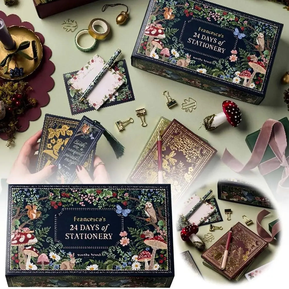 Winter Woodlands Design Christmas Countdown Calendar Stationery Supplies Collectible Presents Stationery Advent Calendar 24 Days