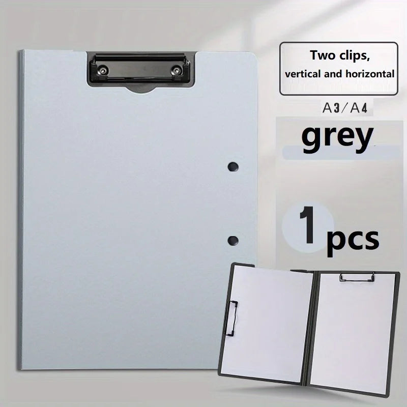 1Pc A4 File Folders, Documents Organizer, Clipboard with Cover, Paper Folder for Business & School, Stationery & Office Supplies