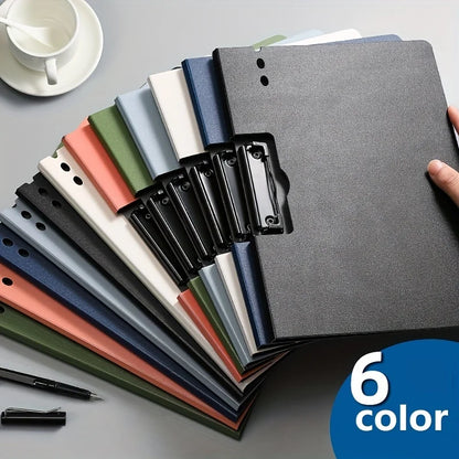 1Pc A4 File Folders, Documents Organizer, Clipboard with Cover, Paper Folder for Business & School, Stationery & Office Supplies
